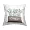 Stupell Industries Green Plant Foliage in Jars with Grace Sentiments Throw Pillow 18" x 18"